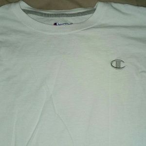 White Long Sleeved Champion Shirt